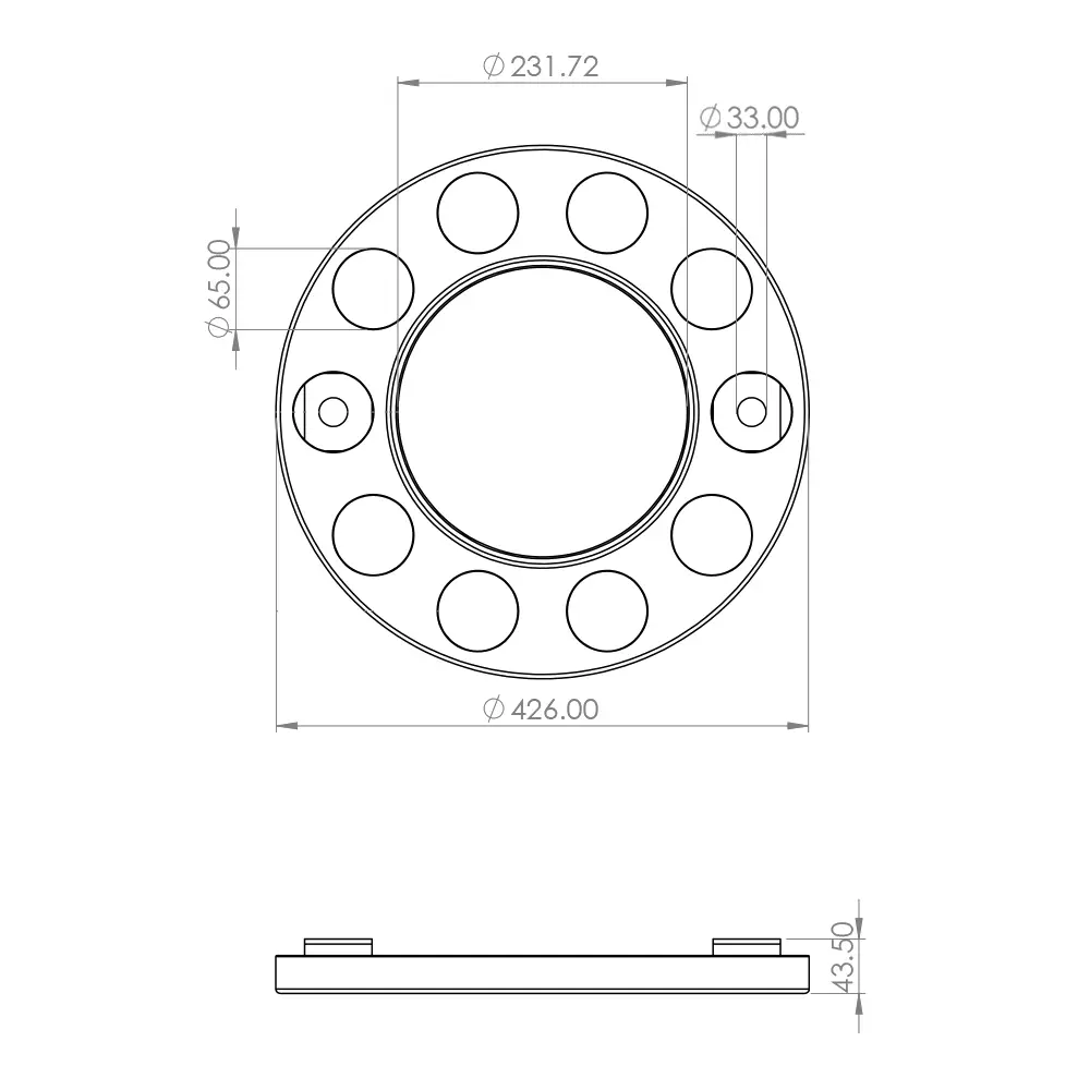 CLOSE CENTER WHEEL TRIM 10 STUD WHITE