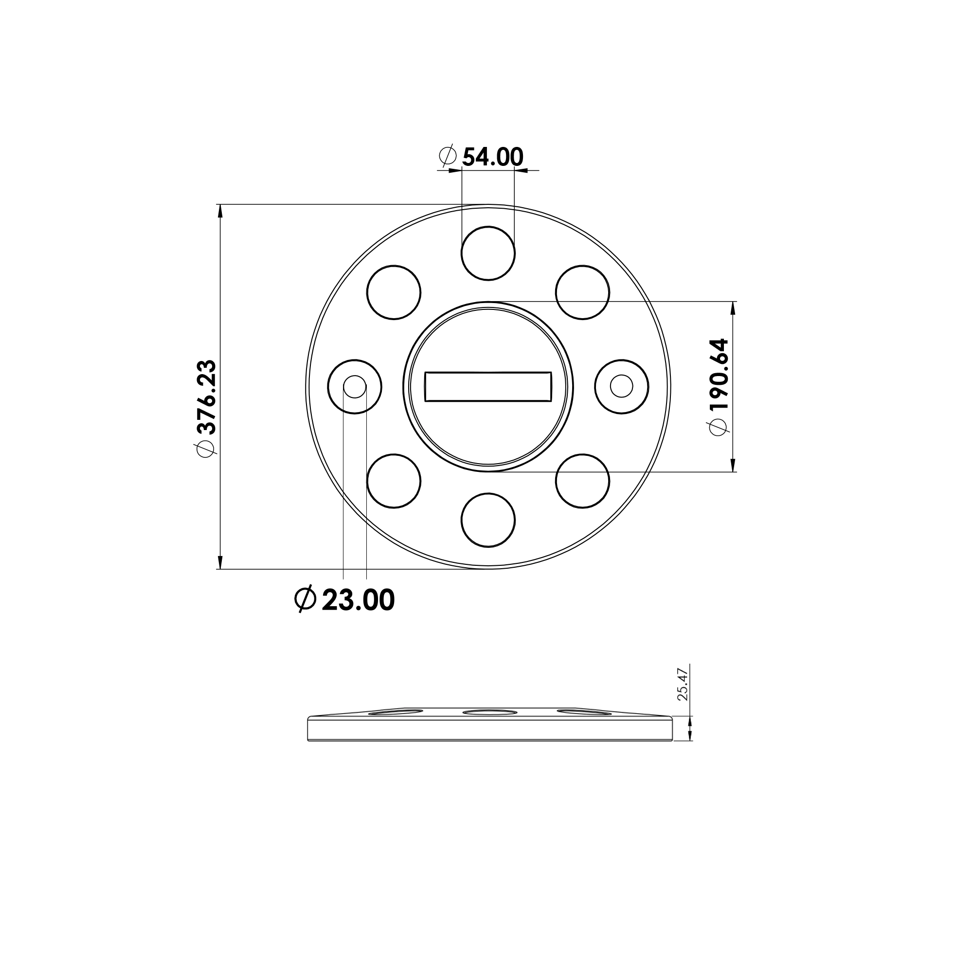 CLOSE CENTER WHEEL TRIM 8 STUD NEON