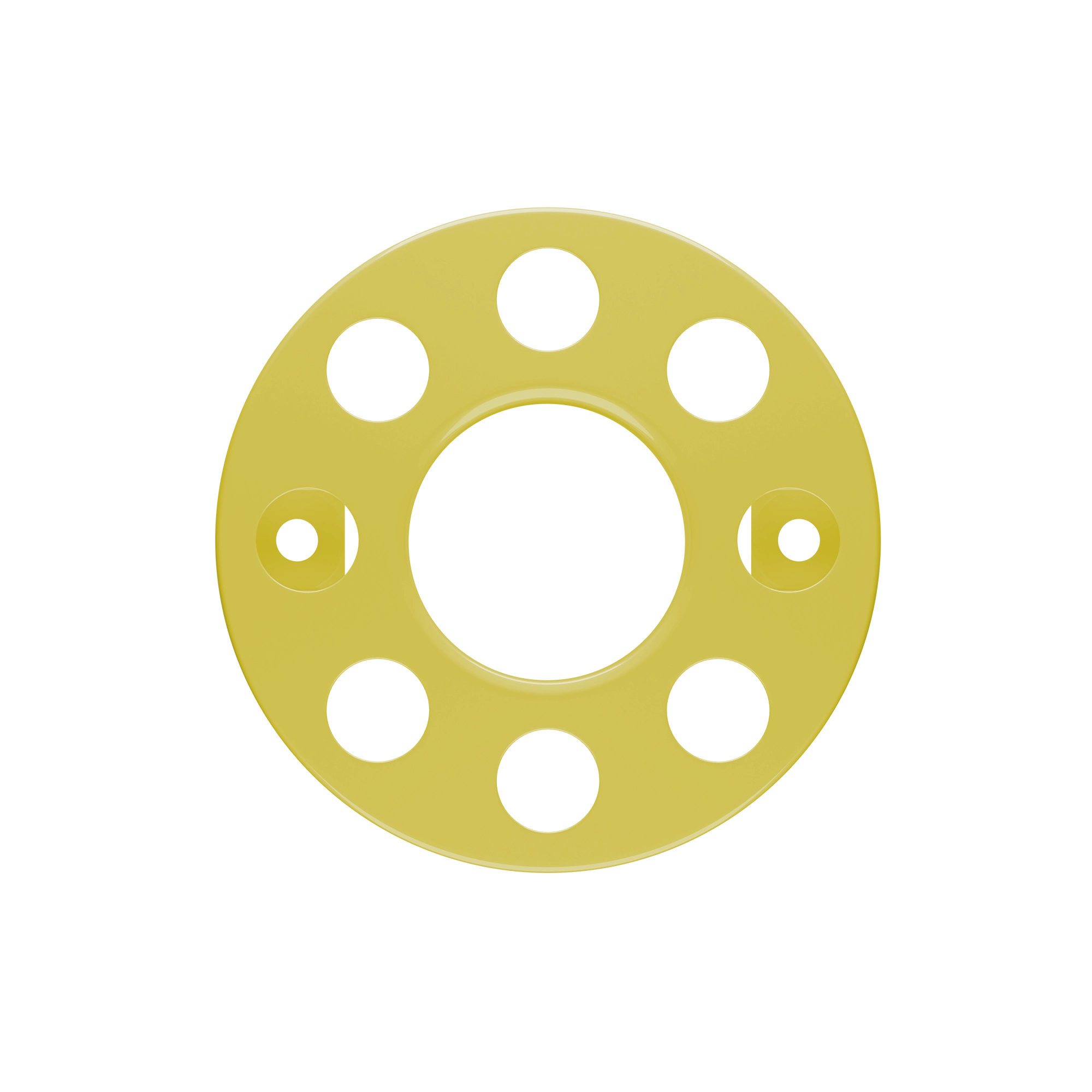 OPEN CENTER WHEEL TRIM 8 STUD YELLOW