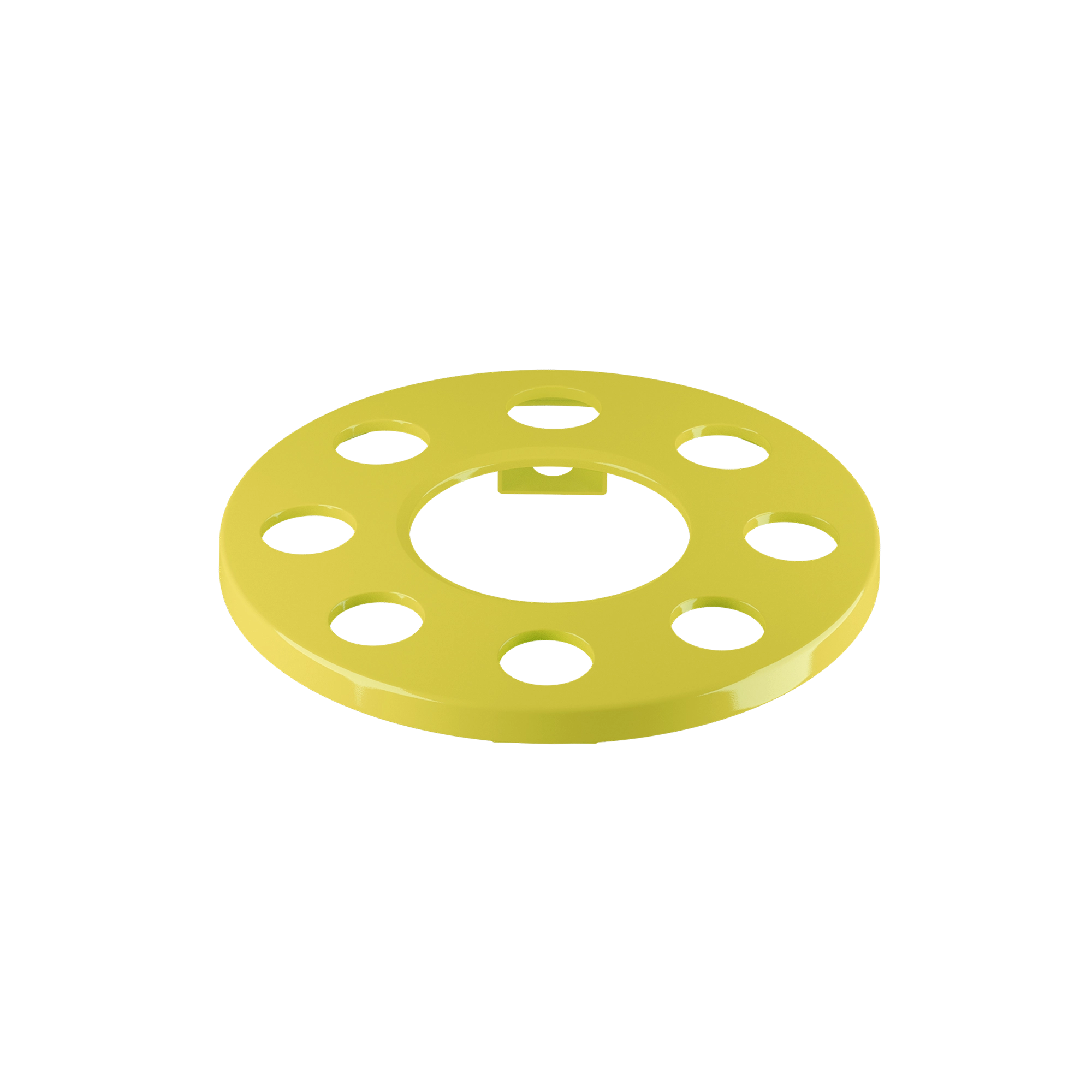 OPEN CENTER WHEEL TRIM 8 STUD YELLOW