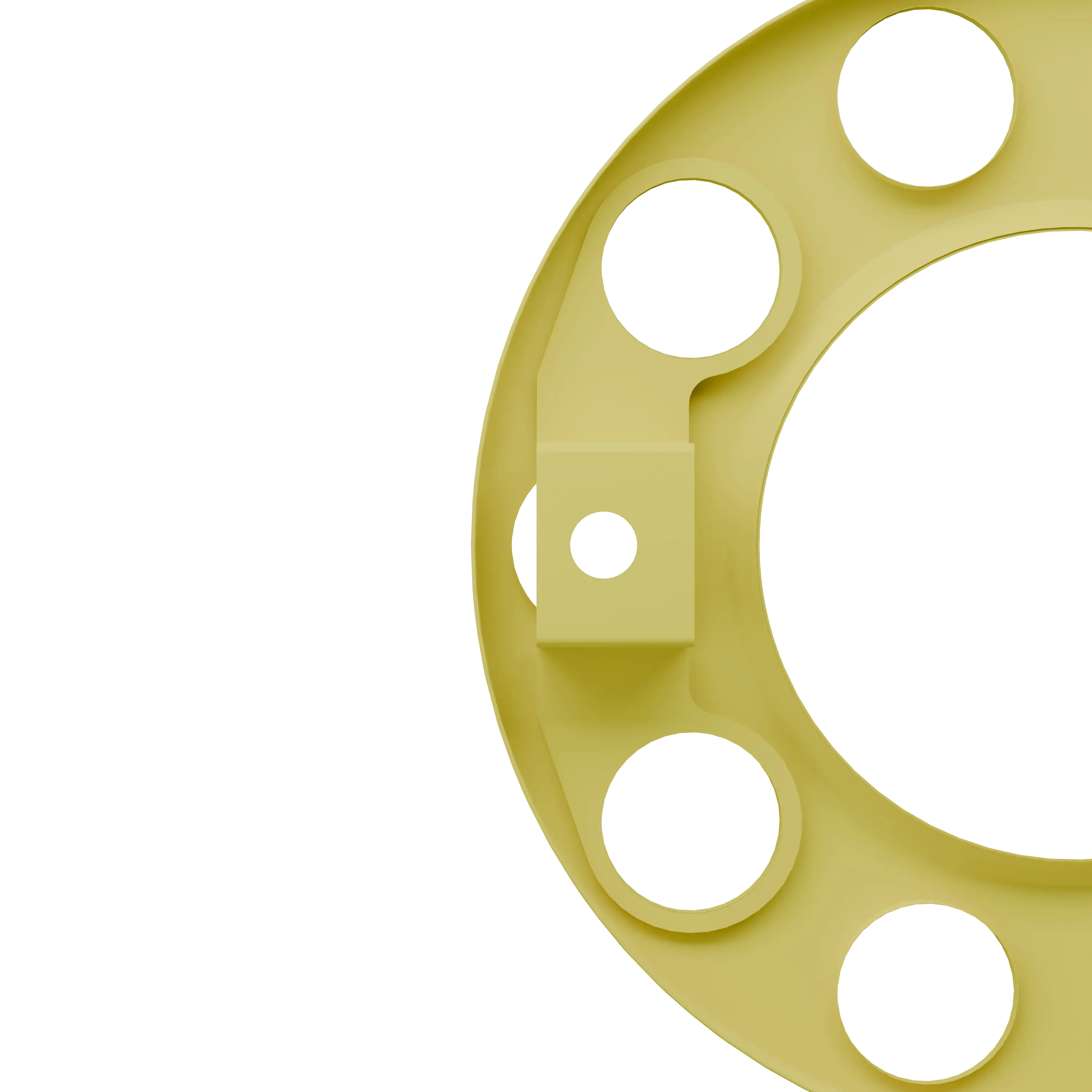 OPEN CENTER WHEEL TRIM 10 STUD YELLOW