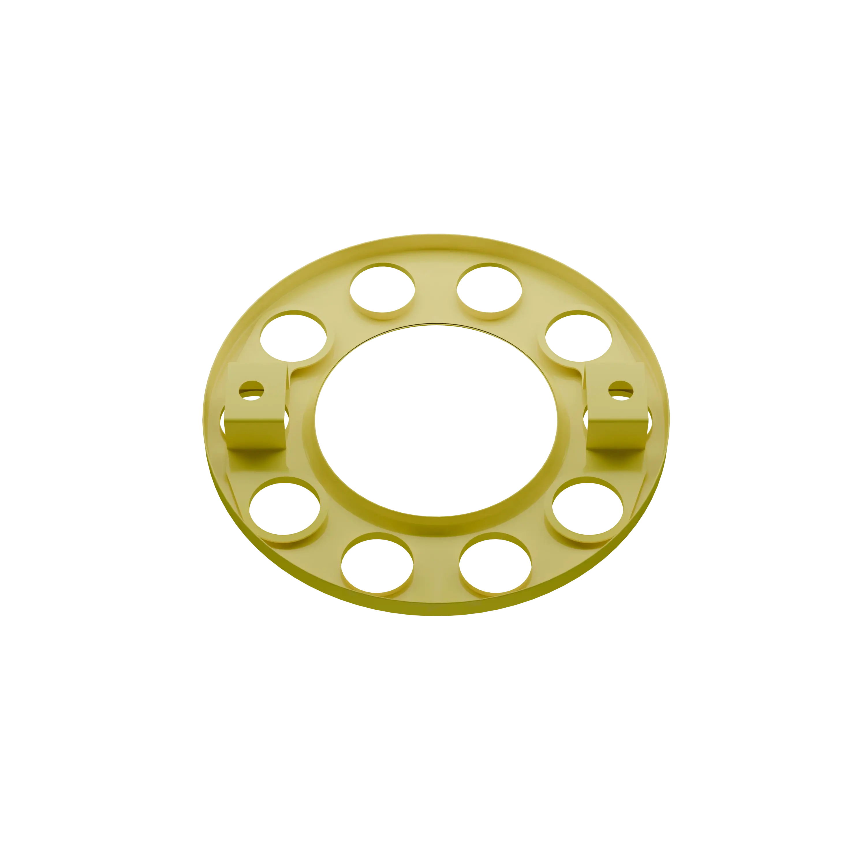 OPEN CENTER WHEEL TRIM 10 STUD YELLOW